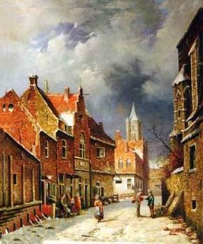 unknow artist European city landscape, street landsacpe, construction, frontstore, building and architecture. 159 Sweden oil painting art